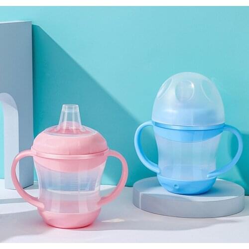 Baby Cups with HandleSuction Feeding Bottles Cups for Babies Water Milk Baby Feeding Bottle Infant Training with Handle Cups