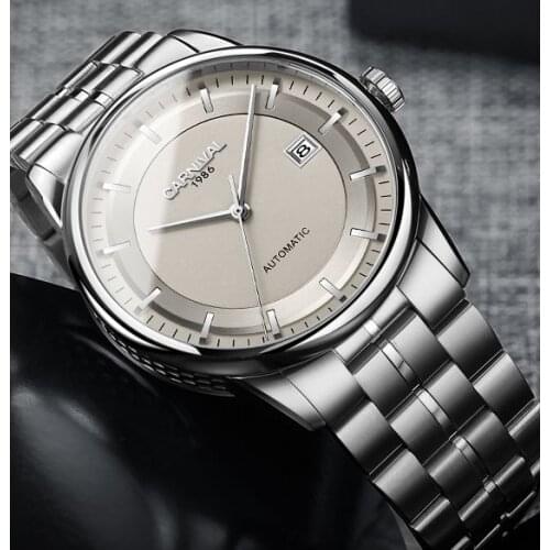 Carnival Men Automatic Watch Japan Top Movment 24jewels Sapphire Day Luxury Mechanical Watch Luxury Gift