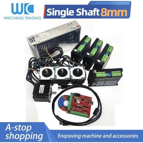 CNC Router electronic kit 4pcs DM542 driver+ 4pcs NEMA23 DC motor +350W 36V power supply +4axis mach3 motion card