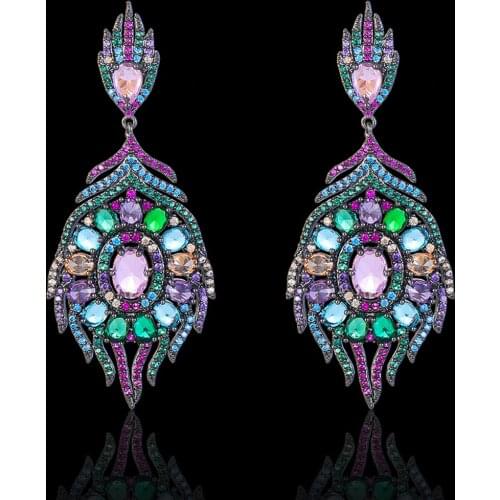 Brand Classical refined Clear Crystal Waterdrop Dangle Earrings For Women Geometric Squar Earrings ZIRCON Earring Jewelry