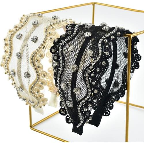 Lace Crystal Wide Headbands For Women Hair Accessories Scrunchies Hairbands Bows Hairband Headband For Girls