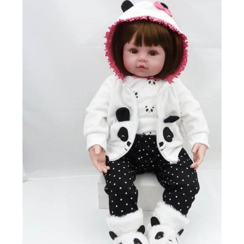 NPK 48cm Rebirth Baby Toy Doll Soft Silicone Vinyl Rebirth Bone Toy Rebirth Play Baby Doll For Children House Beibei Game G O4A3