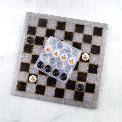 International Chess Shape Resin Silicone Mold Moldes Para Resina Zywica Epoksydowa Molde De Silicona For Basteln Bastelbedarf