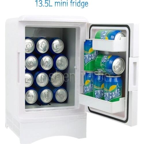 Mini refrigerator freezer13.5L household dual purpose portable refrigerator refrigerator car small car12/220V/temperature change