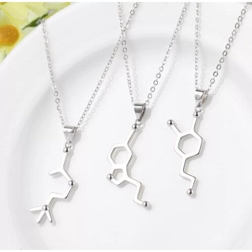 Molecular Formula Pendant Necklace Chemical Formula Geek Necklace Science Students Necklace Boyfriend Girlfriend Gift