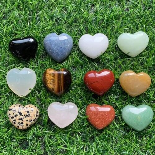 Natural Crystal Natural Crystal Hand Crafted Healing Multi-material Crystal Heart Gift Box For Gift_XCG
