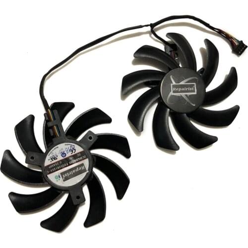 2pcs/set R9-390X/285/390 VGA GPU Cooler Graphics Fan For XFX R9 270X/285/280/290/290X/280X/390 RX 480 RX470 Video Card Cooling