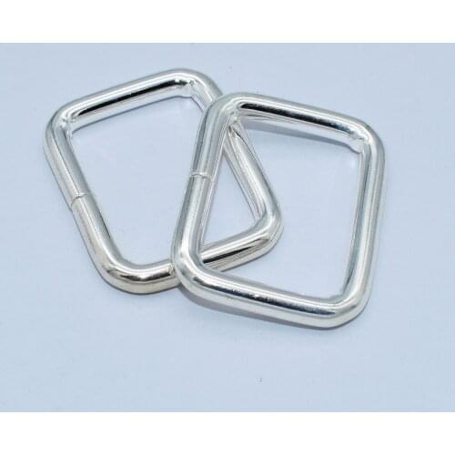 1" Rectangle Buckle Non Welded Silver Rectangle Clasp Iron Buckle DIY Belt Webbing Leather Craft Bag Handbag Purse Accessories