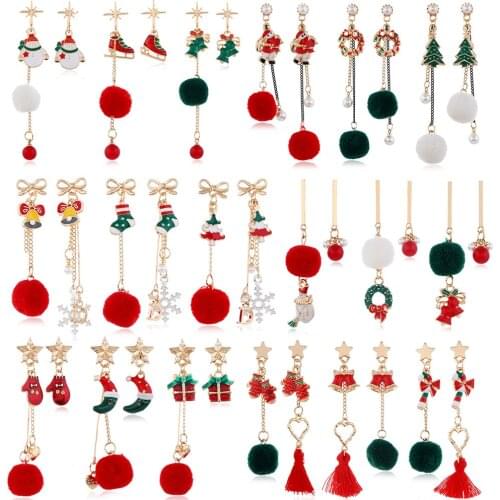 Christmas Drop Earrings Ethnic manual tassel Dangling Earrings Fashion womens charming Earrings Jewelry accessories