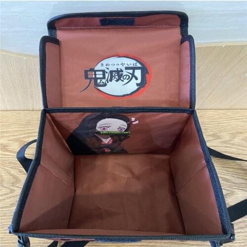 New Cosplay Anime Demon Slayer Backpack Extermination The Bean Box Backpack Creative Pringting Canvas Printing Foldable Bag