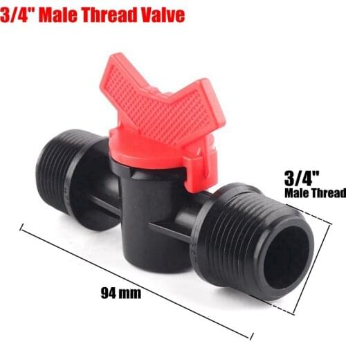 20pcs 3/4" Male Thread Ball Valve Hi-Quality Garden Water Connectors Drip Irrigation Pipe Valve Hose Switch Water Controllers