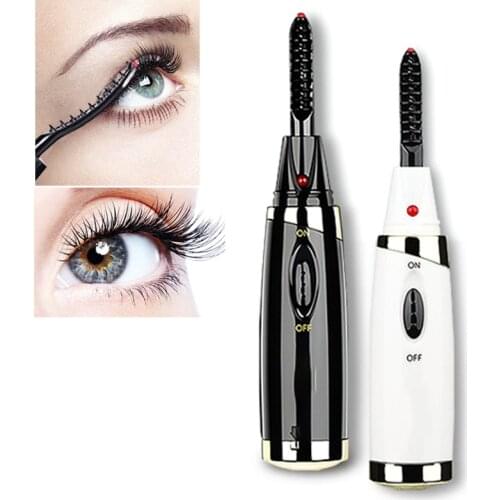 Electric Heated Eyelash Curler Long Lasting Beauty Accessories USB Electric Curling Eyelash Applicator with Brush Makeup Tools