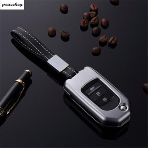 Flip Folding Car Key Case For Honda Accord FIT Crosstour HRV CRV Odyssey Civic Spirior Leather Keychain Key Holder Cover