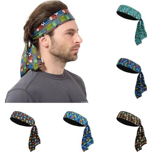 Outdoor Sports Head Band for Men Cycling Running Tennis Sweat Headband Unisex Fitness Yoga Compression Anti-Slip Hair Headband