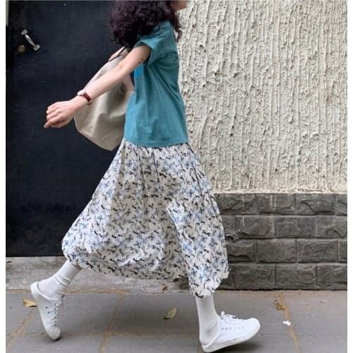 Butterfly Print Skirt Women Autumn and Winter 2021 New High Waist Slim Mid-length Drape Cover Crotch A Skirt