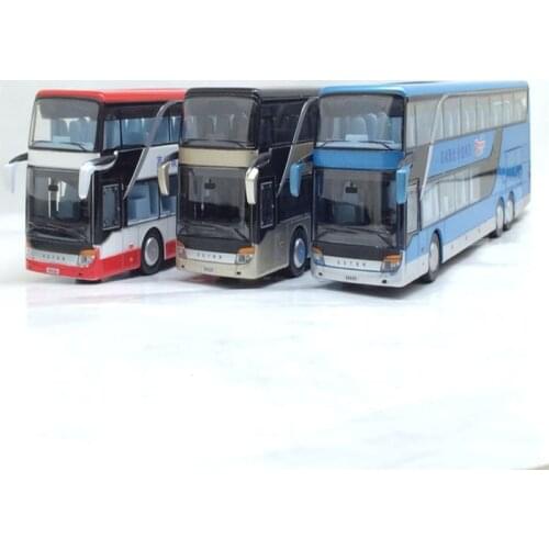 1:32 Double Deck Bus Alloy Sound And Light Return Car Model Childrens Toys With Lights Free Shipping Christmas New Gift