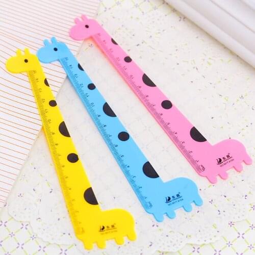 1PC New Cartoon Lovely Kawaii Rulers Righello Giraffe Ruler Student Ruler Prizes Korea Creative Stationery School Supplies