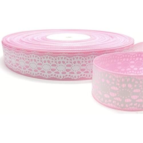 5yards 25mm 1" Grosgrain Ribbon Printed Pattern for Christmas Wedding Decoration DIY Sewing Handmand Craft Accessories #07