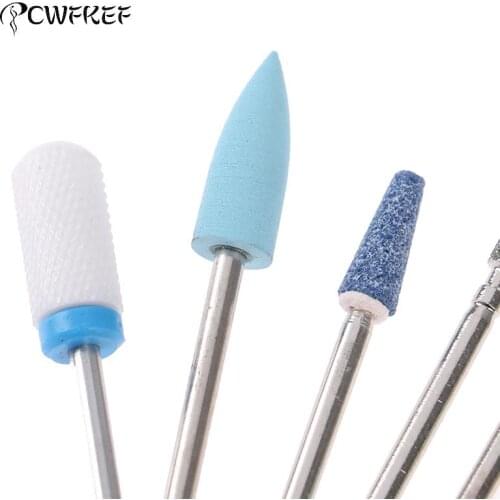 7pcs Cutter For Manicure Ceramic Diamond Nail Drill Bits Mill Cutters For Removing Gel Varnish Nail Art Manicure Machine Tool