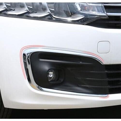 ABS Chrome For Citroen Elysee C-Elysee 2017 accessories Car front fog lamps lights Cover Trim car styling 2pcs