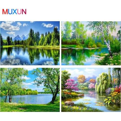 Diamond Embroidery Scenic Diamond Painting Full Square Diamond Mosaic Trees Picture Of Rhinestones Home Decoration Gift 8Rp807