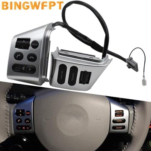 Car Accessories Steering Wheel Control Buttons With Backlight Silver Buttons For Nissan Livina Tiida Sylphy