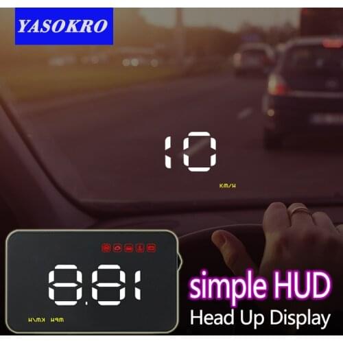 A1000 Car Speedometer Head up Display OBD2 II EUOBD Overspeed Warning System Projector Windshield Auto Electronic Voltage Alarm