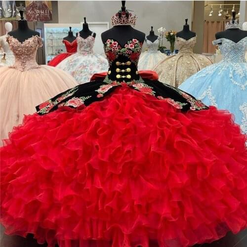 Princess Ball Gown Quinceanera Dress Flower Applique Beading Sweet 16 Dress Pageant Gowns Vestidos De 15 16 Años 2021