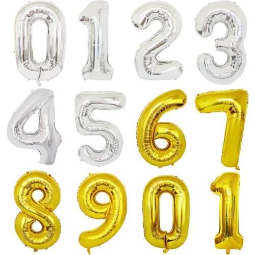Digital balloon 40 inch digital balloon birthday decoration 40 inch aluminum foil US version digital balloon