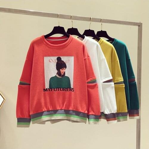 Children Sweatshirts Pullovers Patchwork Girls Clothes age 3 to 14 Autumn Casual Cotton Teenagers Kids Sweater Outerwear