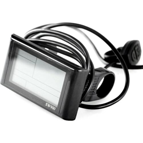 Electric Bike Display E-bike sw900 LCD Display Panel with Speed Distance Time Battery Display for 24V 36V 48V Electric Bicycle