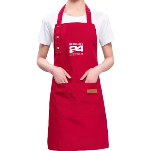 Herbalife Adjustable Bib Apron Waterproof Stain-Resistant with Two Pockets Kitchen Chef Baking Cooking Apron For Work Cooking