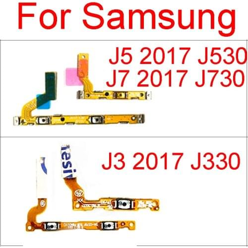 On/Off Power Volume Flex Cable For Samsung Galaxy J3 J5 2017 J330 J530 J730 Power Volume Control Switch Flex Ribbon Repair