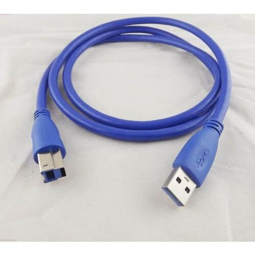 10pcs USB 3.0 Type A Male Plug To B Male Printer Scanner Data Wire Cord Cable 1m/3ft Blue