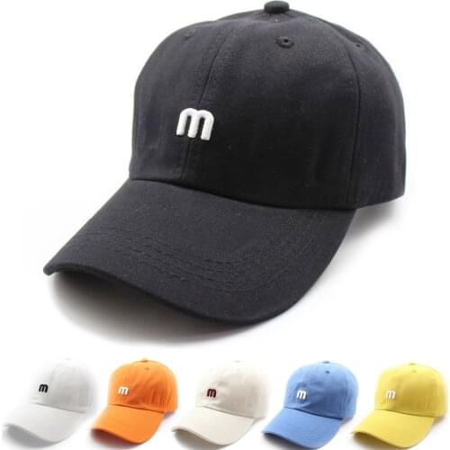 Men Women Baseball Cap Embroidery M Letter Cotton Kpop Visor Hats Dad Hat Adjustable Hip hop Dancing Sport Golf Snapback Cap