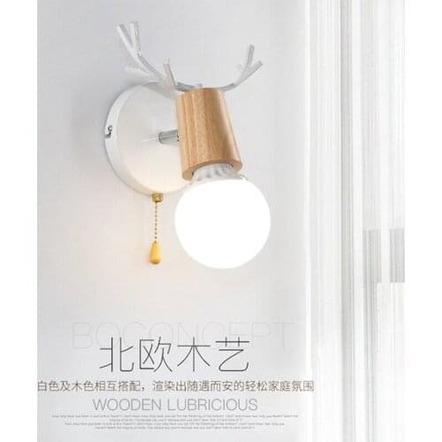 Nordic Minimalism Gold Led Bedside Wall Lamps Concise Glass Ball Study Mirror Bathroom Light Fixtures Free Shipping