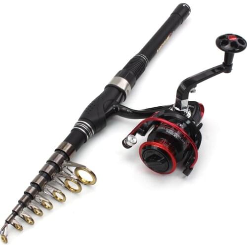 NEW 1.8m-3.3m Fishing Rod Reel Combos Telescopic Portable Spinning Poles And Reel With Spare Coil Set de Pesca vara de pesca