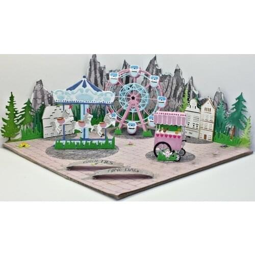 New Carousel park metal Cutting Dies Stencils DIY Scrapbooking Paper/photo Cards Embossing Dies