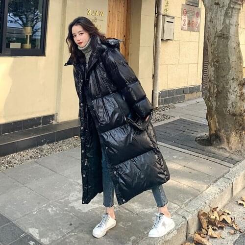 Coat Women Winter Loose Jacket Streewear Warm Thick Hooded Snow Wear Pocket Cotton Padded Oversized Hot Femme Hiver Parka