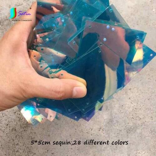 Blue,Pink,Yellow,Green,Gold Big Size 50*50MM Loose Sequins,Stage/home Decoration Clothes Sew Material 5*5CM Square Sequin S0397L