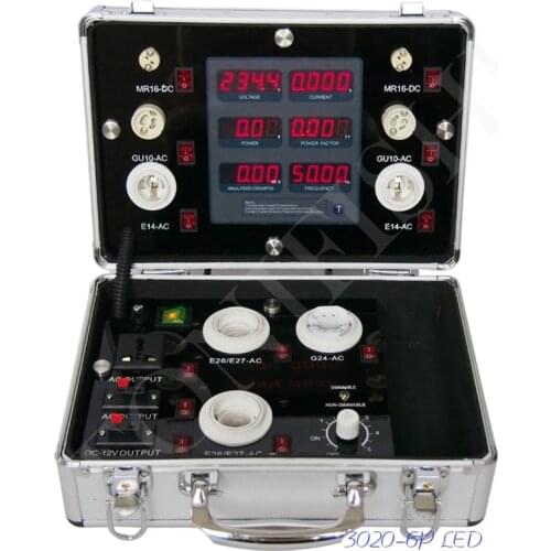 85-264V Portable LED Energy-saving Lamp Display Case LED Lighting Demo Box LED Digital Display Test Box 3020-6P