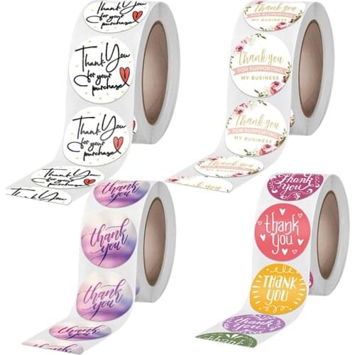 Gift Sealing Stickers 500pcs Thank you Love Design Diary Scrapbooking Stickers Festival Birthday Party Gift Decorations Labels