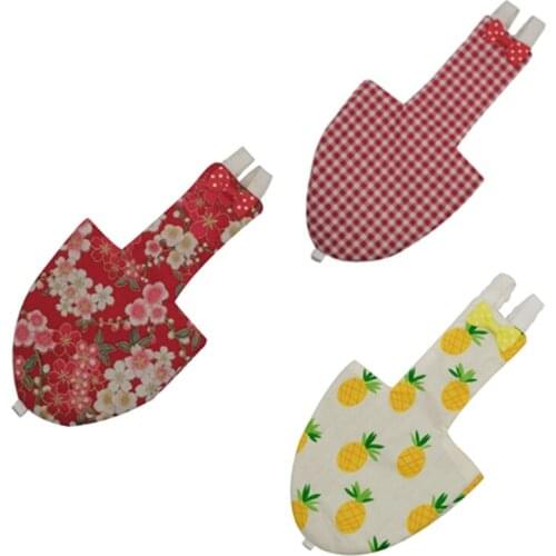 XS/S/M/L Parrot Diaper with Bowtie Cute Colorful Fruit Floral Cockatiel Pigeons Pet Birds Washable Flight Suit Clothes