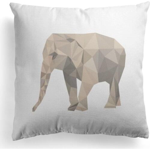 Custom gift animal elephant printed indoor decorative sofa backrest piles seat back cushion