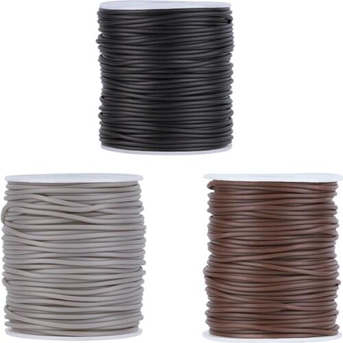 2mm 3mm Solid Rubber Cord Hollow Tube Pipe for Jewelry Making with Plastic Spool