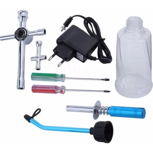 RC Nitro Car Plane Boat Starter Kit AA Battery Glow plug lgniter Fuel filler bottle Big/Small Gross Wrench Screwdriver Tools
