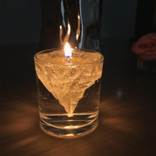 DIY Candle Handmade Iceberg Candle with Candle Wick Jelly Wax Candle Raw Material Floating Candle