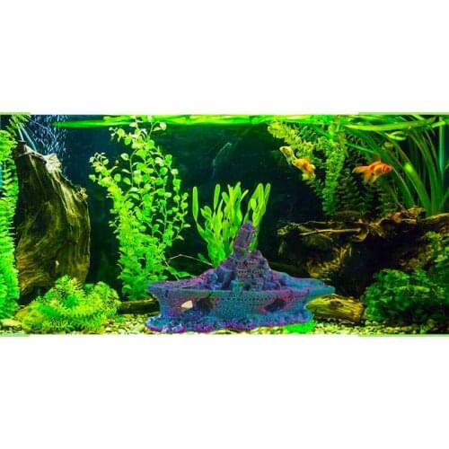 Resin Damaged Navy War Boat Ship Wreck Fish Tank Ornament Cave Aquarium Landscaping Decoration