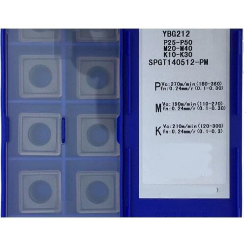 SPGT140512-PM YBG212, 10pcs U drill insert SPGT140512 fast drilling use for steel and stainless steel