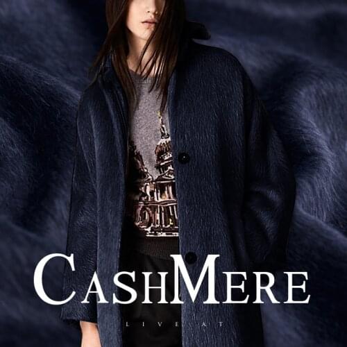 Super luxury double-decked alpaca fabric autumn and winter fashion cashmere wool fabric wholesale high quality wool cloth